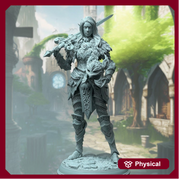Female High Elf Paladin Fighter Spell blade, Moon Elf,  Eladrin Miniature | 28mm, 32mm,54mm,75mm, 100mm Scales | Dungeons and Dragons  5E - Only-Games