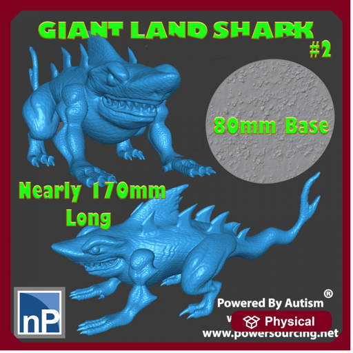 Giant Land Shark Fantasy Monster 2 - Only-Games