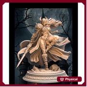 Human Female Barbarian, Fighter, Ranger PC NPC Miniature NSFW Topless versions | 28mm,32mm,54mm,75mm,100mm Scales |Dungeons & Dragons DnD 5e - Only-Games