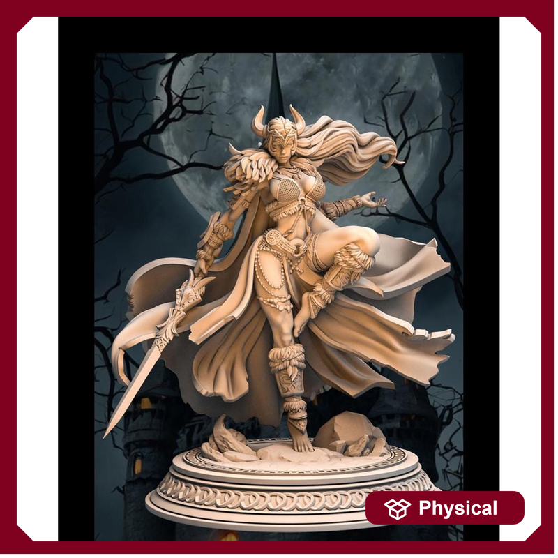 Human Female Barbarian, Fighter, Ranger PC NPC Miniature NSFW Topless versions | 28mm,32mm,54mm,75mm,100mm Scales |Dungeons & Dragons DnD 5e - Only-Games