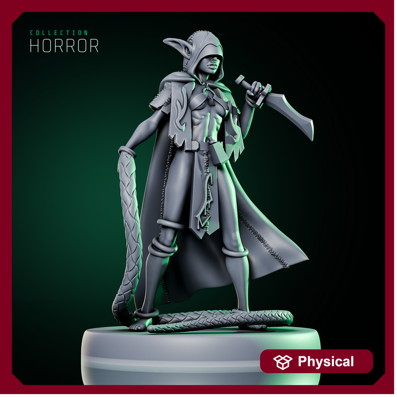 Elf Vampire Lady w/ Dagger & Whip - Only-Games