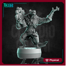 (0311) Male gnoll bard musician with harp