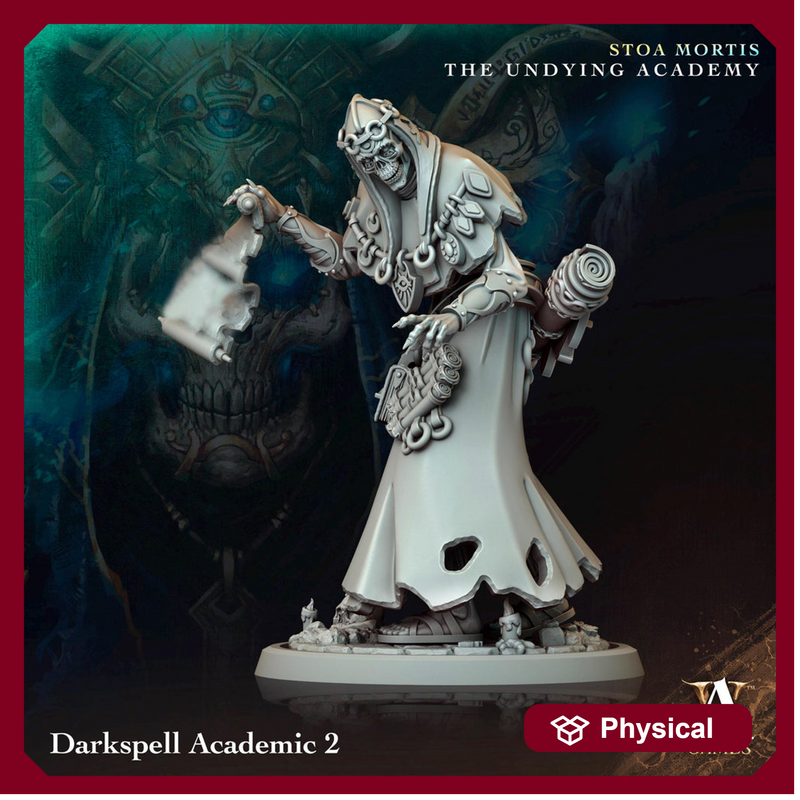 Undead Lich Wizard, Monster Miniature | 28mm,32mm,54mm,75mm,100mm Scales | Dungeons and Dragons Pathfinder | DnD 5e gift idea, RPG figure - Only-Games