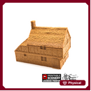 Wattle and Daub Hollyhock Cottage - King and Country - Printable Scenery Terrain Wargaming D&D DnD 10mm 15mm 20mm 25mm 28mm 32mm 40mm 54mm Painted options