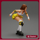 roller derby girl rolling fast