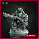 (0215) Male dwarf arquebusier hunter ranger with a harquebus