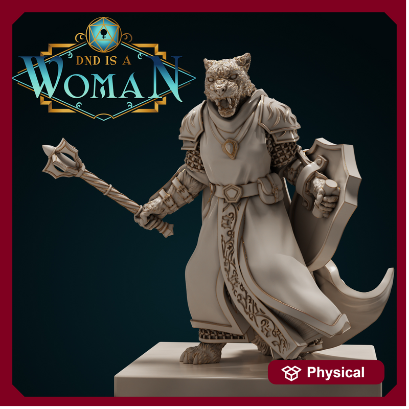 Tabaxi Cleric - Snowy Meadows Silver Sky - 28mm / 32mm / 75mm