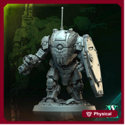 Sci-Fi Heavy Terminator Battle Mech Unpainted Resin | 40mm, 50mm, 65mm 80mm BASE SIZES | Argo Bulwark Morior Invictus | Archvillain Games - Only-Games