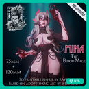 Mina The Bloodmage - 75mm and 120mm Pin Up - STL only