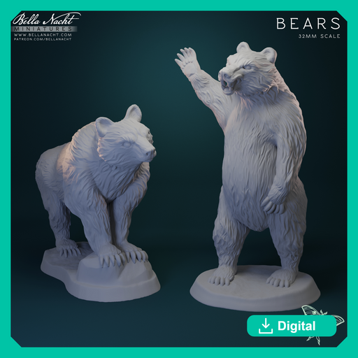Bears | 32mm STL - Only-Games