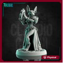 (0211) Female Rabbitfolk bard gypsy with tambourine