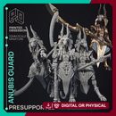 Anubis Guard - 3 Models - Court of Anubis -  PRESUPPORTED - Illustrated and Stats - 32mm scale