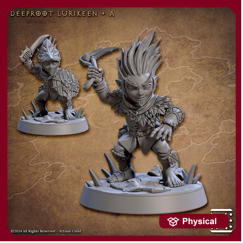 Halfling Gnome  Sling, Sword and Shield  | 28mm, 32mm, 54mm, 75mm Scale Resin Miniature | Dungeons and Dragons | Artisan Guild - Only-Games