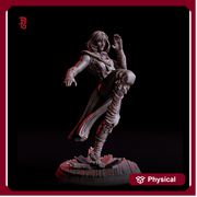 Female Human Monk PC NPC Unpainted Miniature | 28mm, 32mm,54mm, 75mm, 100mm Scale Resin Mini | Dungeons and Dragons D&D 5e | Flesh of Gods - Only-Games