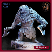 Frostburn Bear Vanguard | Archvillain Games | DnD RPG Role Playing Game | Pathfinder | Figure for Painting | Resin | Dungeons and Dragons | - Only-Games