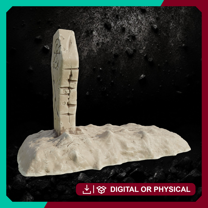 Tomb with Tombstone 3 - Graveyard Terrain STL, DnD & Wargaming Scenery
