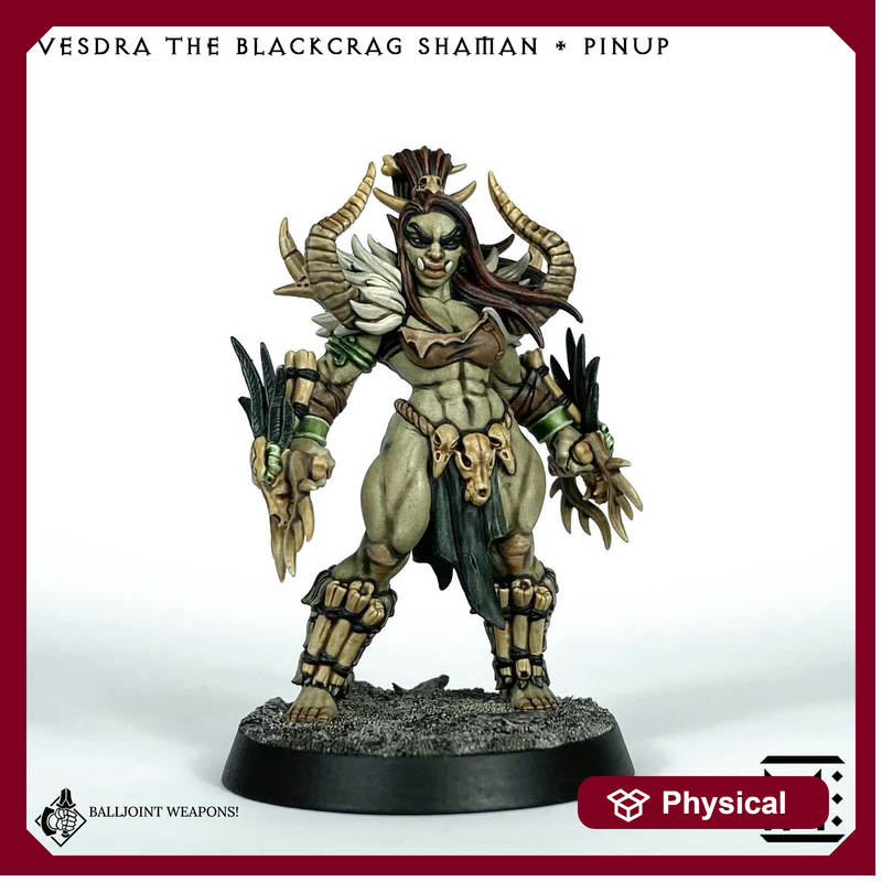 Vesdra the Blackcrag Shaman - Orc Pinup (Blackcrag Orcs)