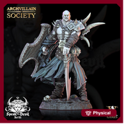 Human Oathbreaker Paladin Chaos Knight Sword & Shield Unpainted Miniature | 28mm, 32mm, 54mm,75mm Scales | Dungeons and Dragons | Pathfinder - Only-Games