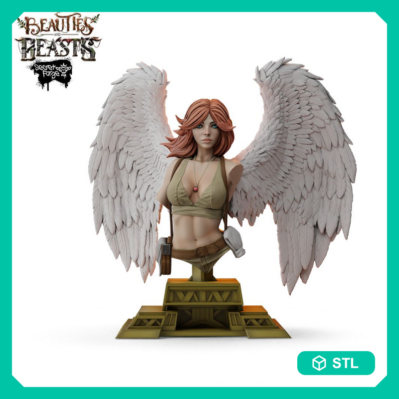 [Constantina Bust] Beauties & Beasts – Angelic Gunfighter, Heaven’s Huntress with Twin Pistols Battling Demonic Imps