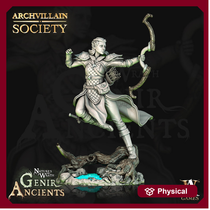 Female Elf Ranger Fighter | Miniature | 28mm Scale | 32mm Scale | 75mm Scale | Pathfinder Figure | DnD | Elf Figurine unpainted | - Only-Games