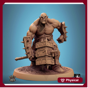 Orc Fighter Barbarian Battle Hammer, Half-Orc | Unpainted Scales: 28mm,32mm ,,54mm,75mm,100mm  Megaboss | Dungeons & Dragons 5e |Pathfinder - Only-Games