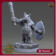 Rhinokin, Rhino-folk Warrior  Scales: 28mm, 32mm,54mm,75mm | D&D 5e Megaboss | Dungeons and Dragons | Pathfinder | Daybreak Miniatures - Only-Games