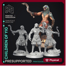 Children of Yig - 3 Models - The Wondering Desert -  PRESUPPORTED - Illustrated and Stats - 32mm scale