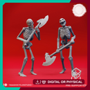 Skeleton Axemen - Book of Beasts - Tabletop Miniatures (Pre-Supported)