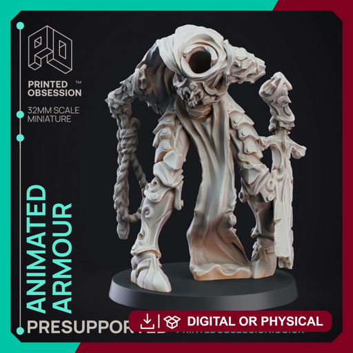 Animated Armour - Construct - PRESUPPORTED - D&D 32mm - Only-Games