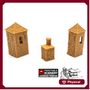 Norman Fort Walls - Corner Towers - King and Country - Printable Scenery Terrain Wargaming D&D DnD 10mm 15mm 20mm 25mm 28mm 32mm 40mm 54mm Painted options