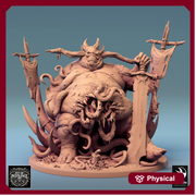 Flesh Golem Abomination Pestilence Demon (4 sizes) | 110mm Tall Proxy size | Large, Huge, Gargantuan D&D scale | Daemon Mini | Wargames  | - Only-Games