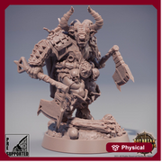 Beastman - Minotaur -Yakfolk  | 28mm, 32mm,54mm, 75mm, 100mm Scale Resin Miniature | Dungeons and Dragons Miniatures | Pathfinder | - Only-Games