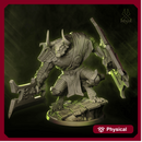 Ajax The Azure Blaze - Minotaur 32mm Miniature (Holy Church of Iridescence)
