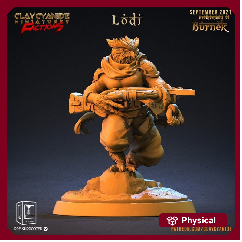Owlfolk Heavy crossbow sharpshooter |28mm,32mm,54mm, 75mm,100mm Scale| Resin | Dungeons n D | Figure for painting |Pathfinder |Clay Cyanide - Only-Games