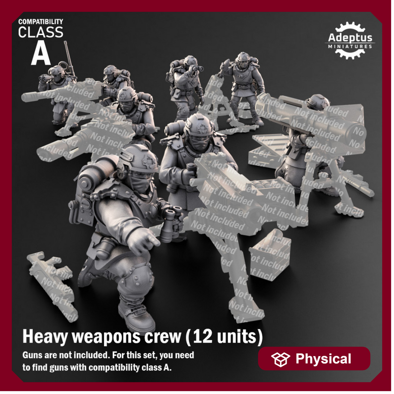 Heavy Weapons Team. Dysorius Troops. Imperial Guard. Compatibility class A.