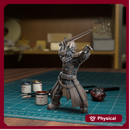 Town Guard Swinging Sword - Frostgrave Pathfinder - Fantasy DND - TytanTroll Miniatures
