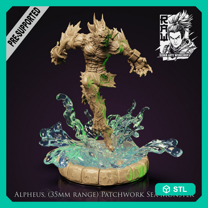 Alpheus - Patchwork Sea Monster - STL only