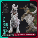 Tabaxi Trader & Pack Cats - Tabaxi Caravan - PRESUPPORTED - 4 models - 32mm Scale - Illustrated & Stats