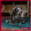 Gnoll Fighter - Frostgrave Pathfinder - Fantasy DND - TytanTroll Miniatures
