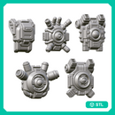 Set of 5 Sci-Fi Power Packs  - 32mm Miniatures Kitbash Bits