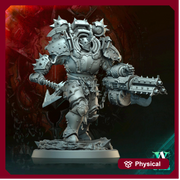 Sci-Fi Miniature Chaos Space Knight, Hellscape Praetorian | 28mm,32mm, 54mm, 75mm,100mm Scales | Resin Mini | Archvillain Games - Only-Games