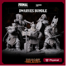 5 miniatures - 32mm - Classic RPG game Dwarves bundle - DRAGONBLADE