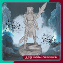Elf Spearwoman 1 - Fantasy Miniature STL, DnD & Wargaming