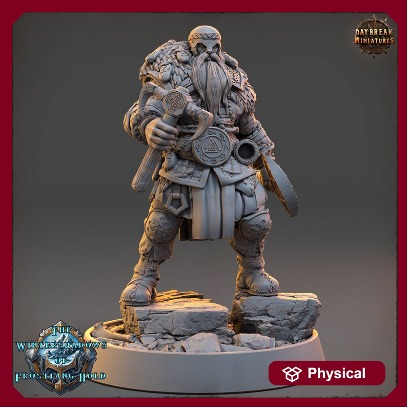 Viking Human Ranger Barbarian Fighter PC NPC | 28mm, 32mm,54mm, 75mm, 100mm Scales | Dungeons and Dragons | Pathfinder | Daybreak Miniatures - Only-Games