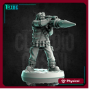 (0251) Male soldier sci-fi post-apocalyptic with rocket launcher