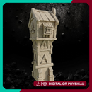 Stone Watchtower 2 - Fantasy Fortification STL, DnD & Wargaming Scenery