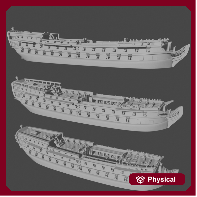 1/700 & 1/1200 French Téméraire-class 3rd rates; America; Pompee & Redoubtable, (74 guns), 1782-1862 AOA-FR-3