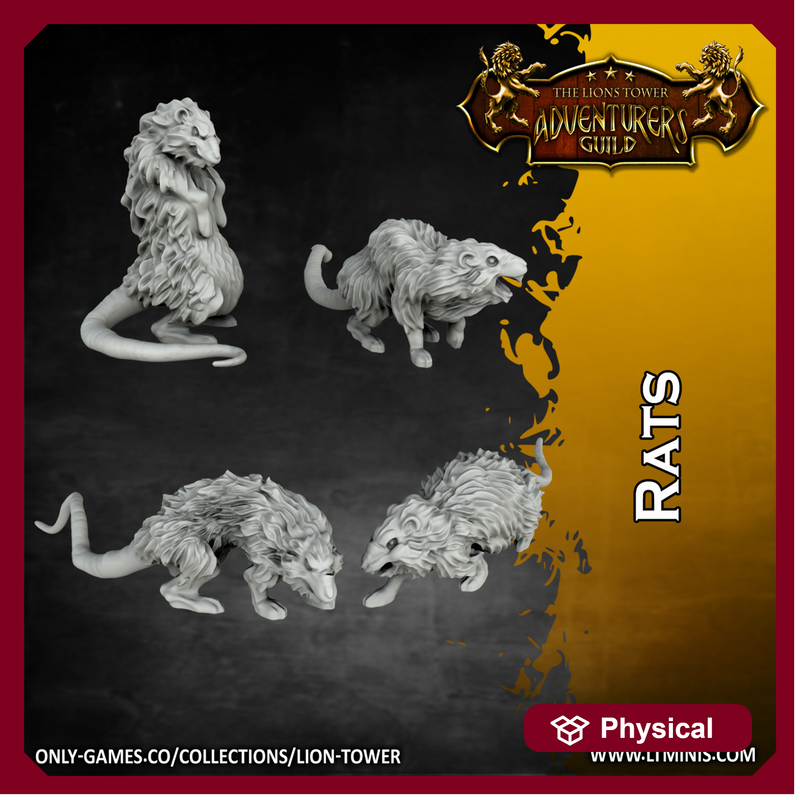 Rats - Set of 12 (3 sets of 4) (32mm scale)