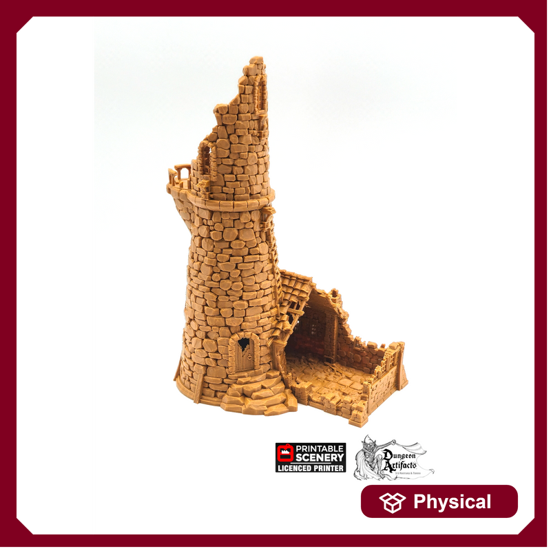 Ruined Lighthouse - The Lost Islands - Printable Scenery 15mm 28mm 32mm Wargaming Terrain D&D, DnD