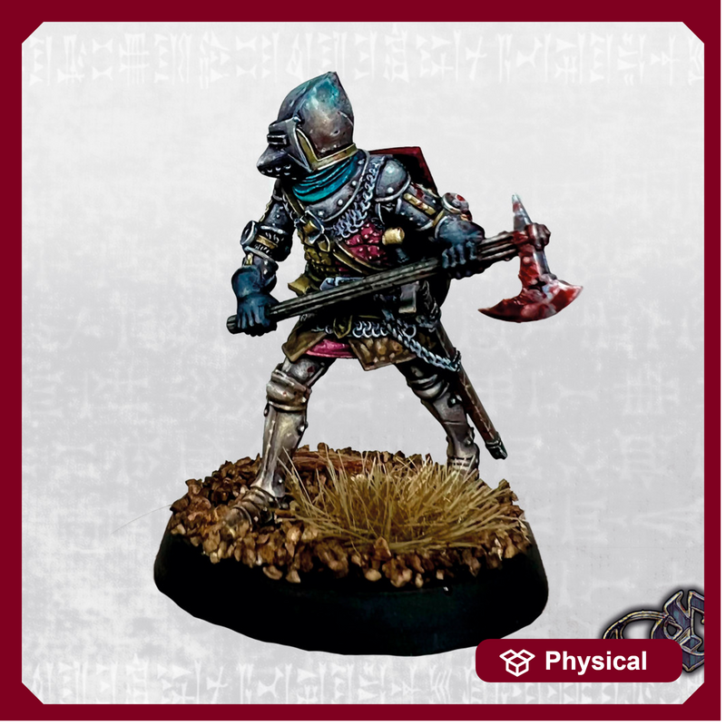 Knight Full Armour Two-handed Axe on Foot (XIV century)